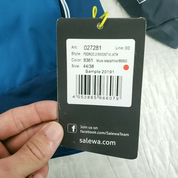 NWT Salewa Pedroc 2 SW DST Stormwall Durastretch Jacket Womens Size Medium Blue - Picture 8 of 11